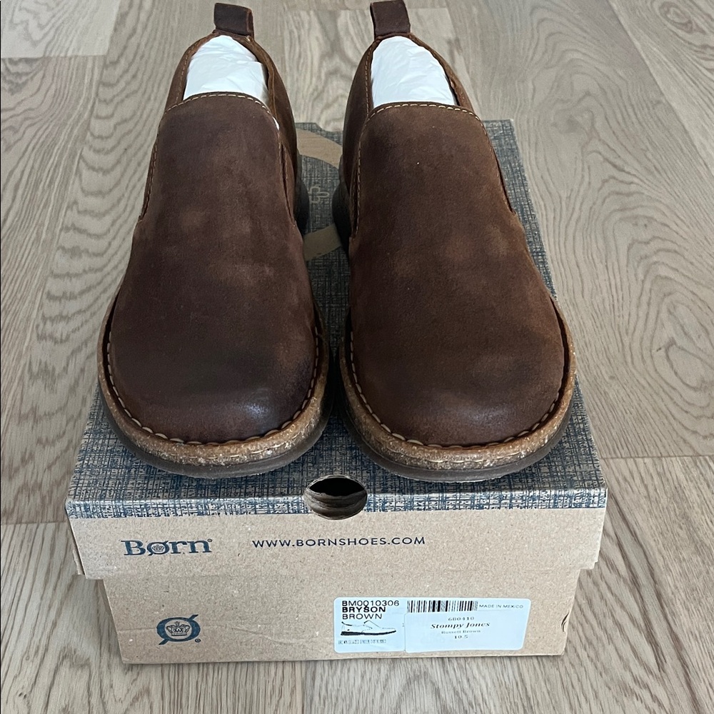 Born Men's Rich Brown Leather Loafers